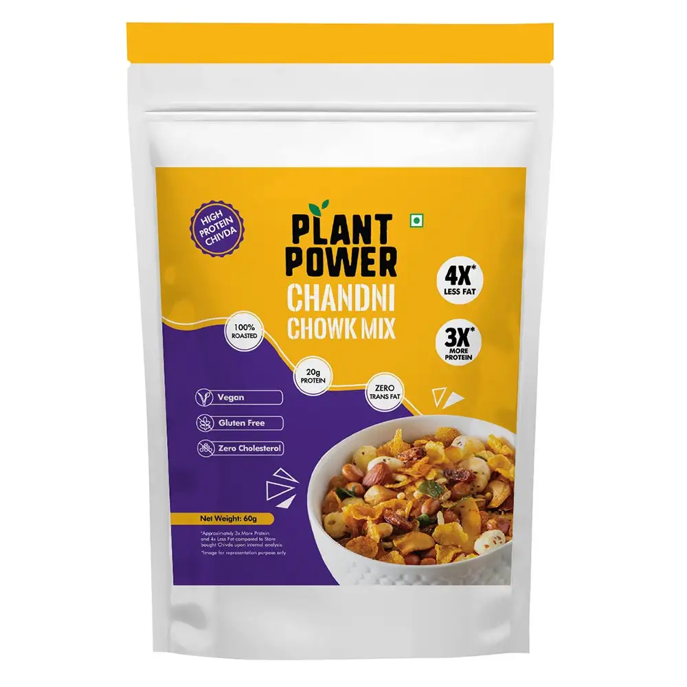 Plant Power High Protein Chivda Chandani Chowk Mix,  Unflavoured  60 g