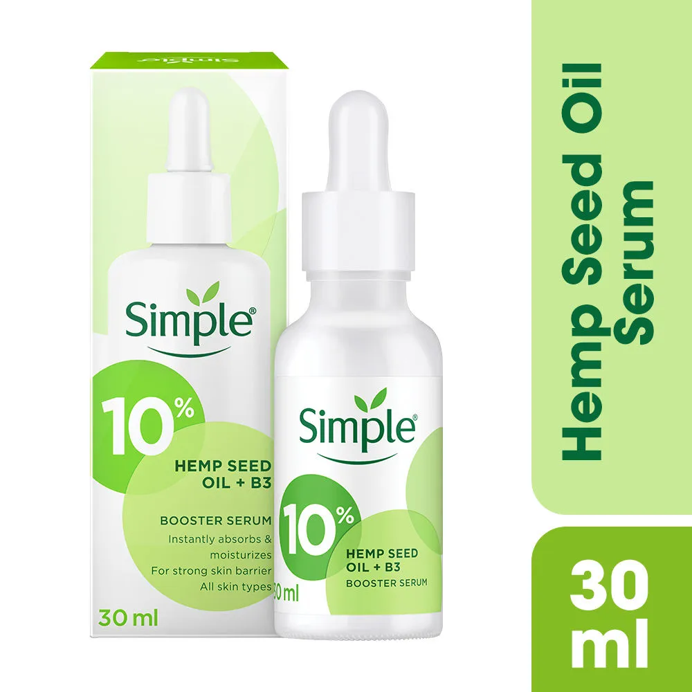 Simple Booster Serum - 10% Hemp Seed Oil + B3 For Strong Skin Barrier