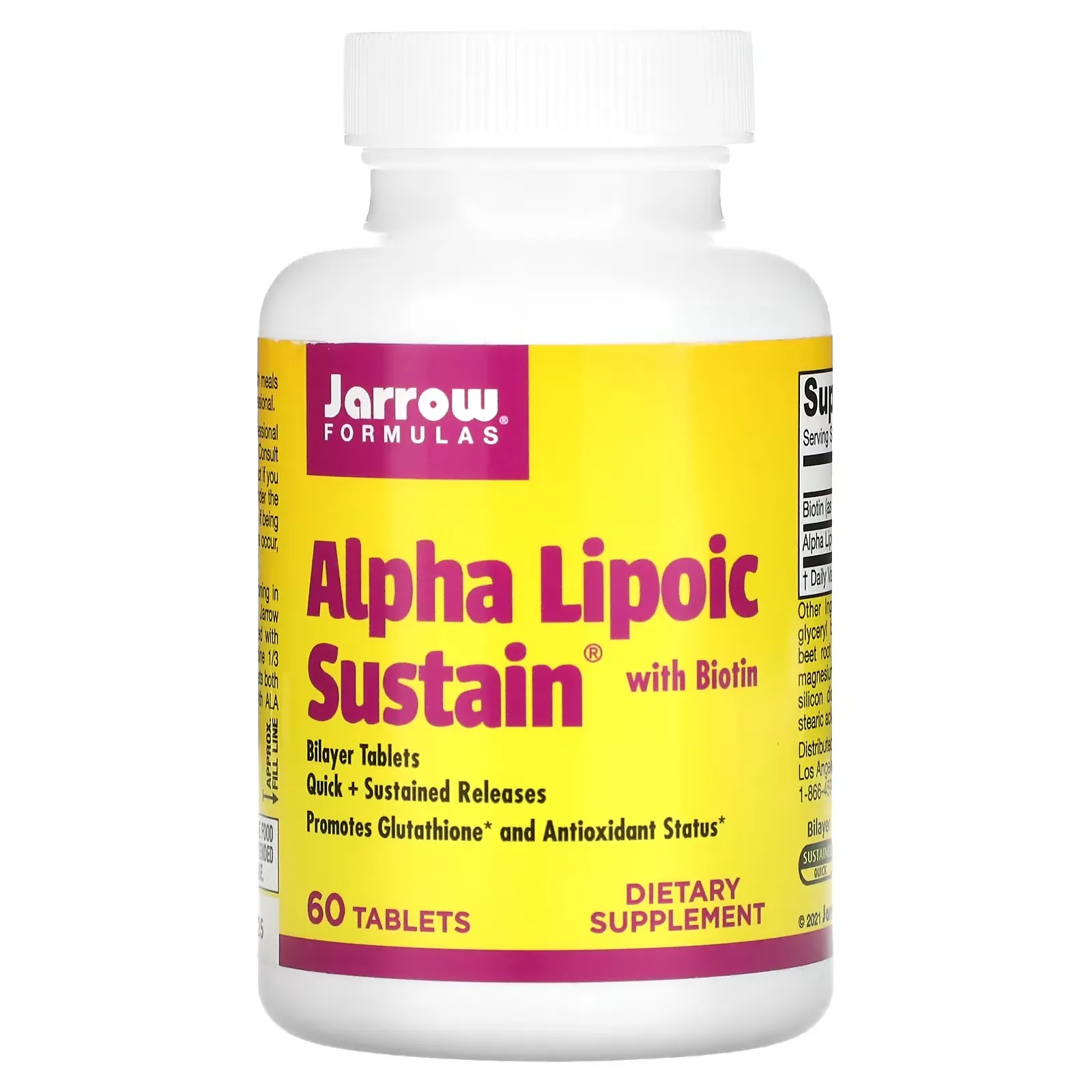 Alpha Lipoic Sustain with Biotin, 60 Tablets