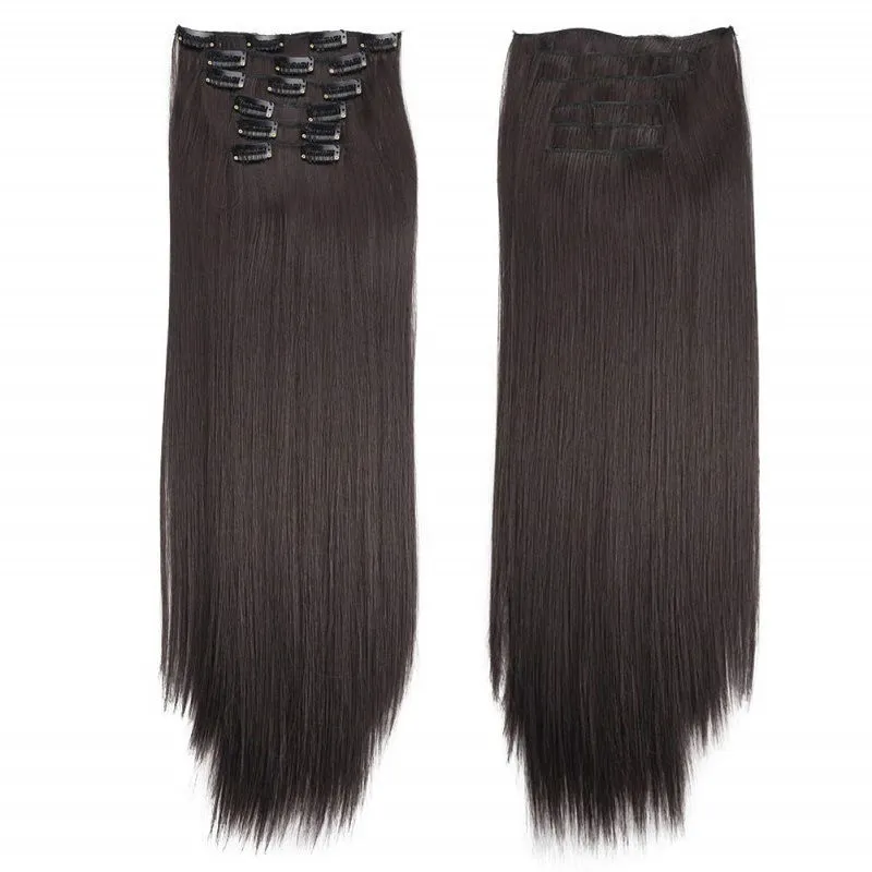 Artifice Clips 24 Inch Straight Hair Extension - Natural Dark Brown