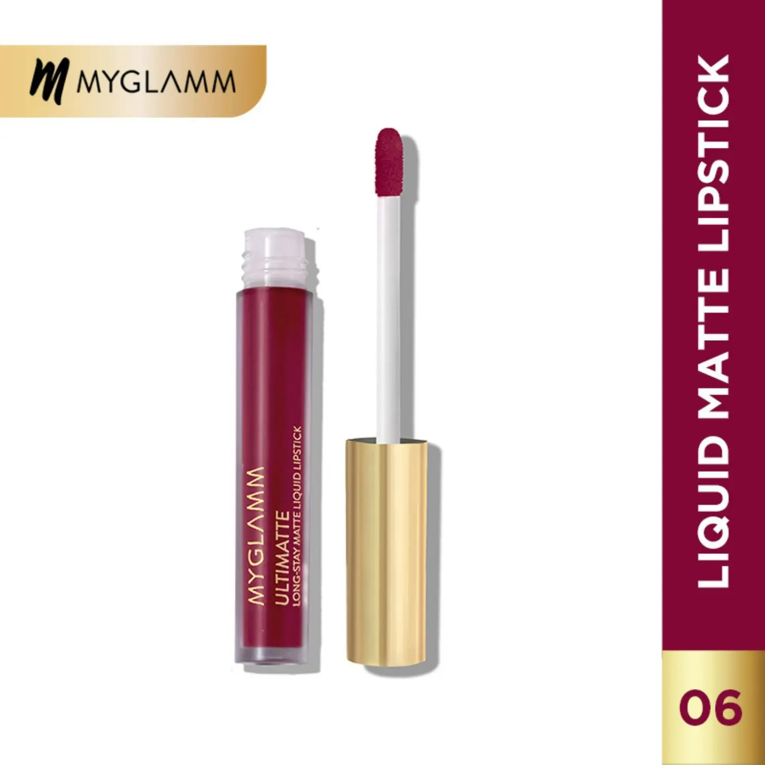 MyGlamm Ultimatte Long Stay Matte Liquid Lipstick-Berry Charmer (2.5 ml)