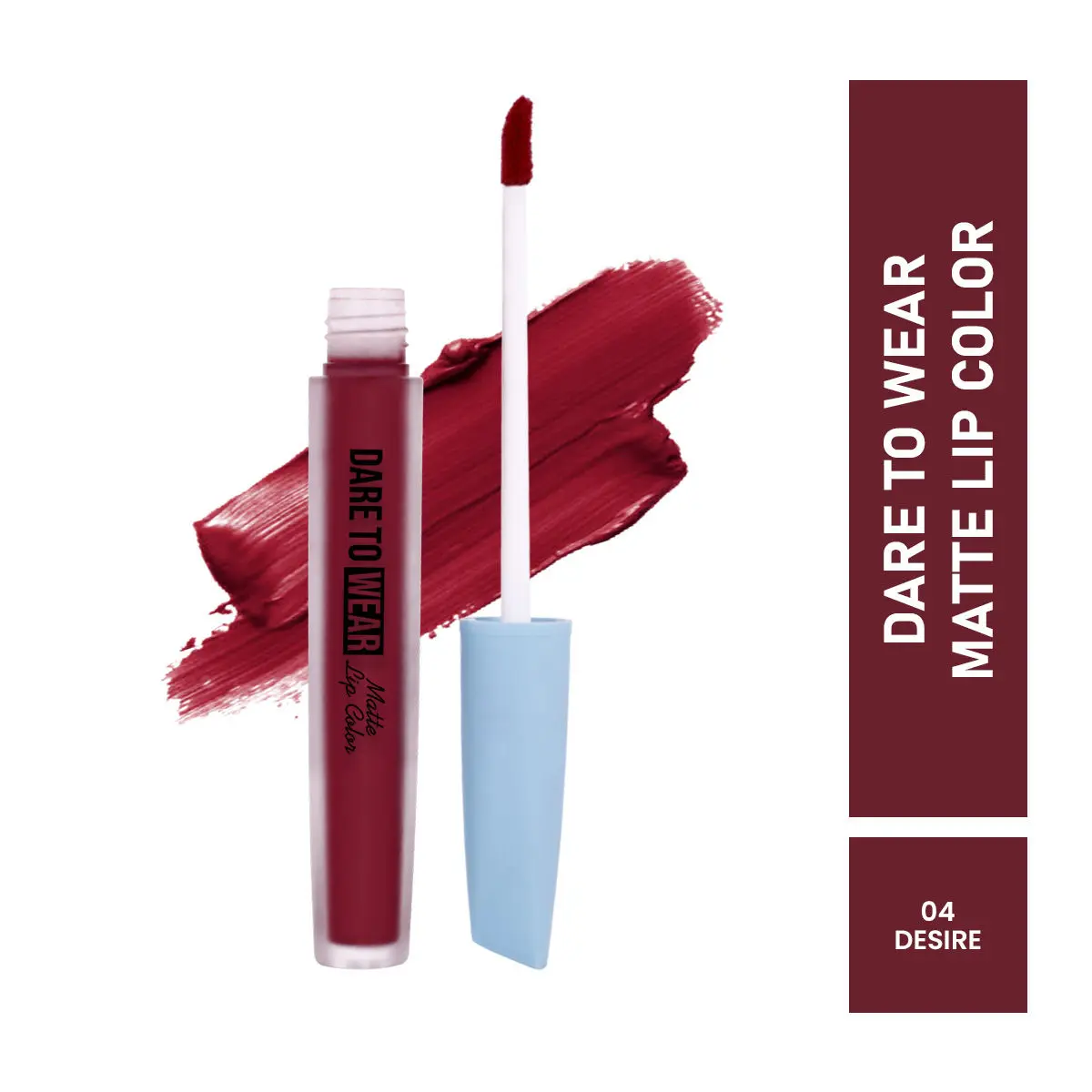 Mattlook Dare To Wear Matte Lip Color, Highly Pigmented, Smooth Application, Waterproof, Non Transfer & Long Lasting, Finish Matte, Desire (3.5ml)