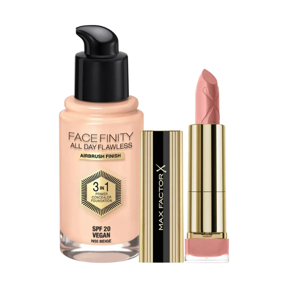 Max Factor Combo- Foundation And Lipstick