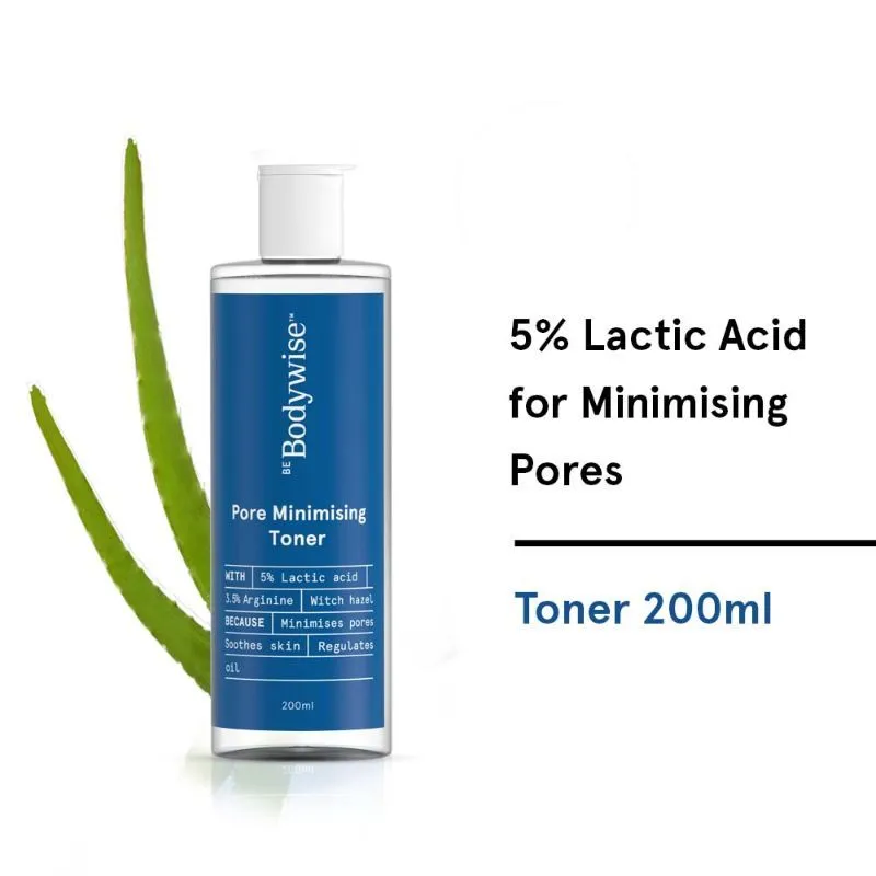 Be Bodywise Pore Minimizing Toner For Women (enriched With 5% Lactic Acid, Arginine & Witch Hazel)