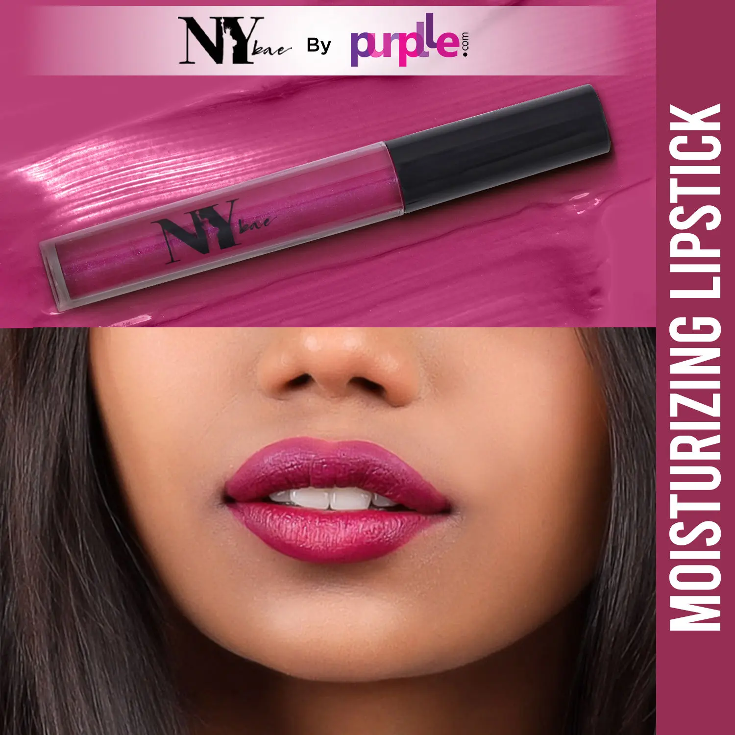 NY Bae Moisturizing Liquid Lipstick | Purple | Matte | Hydrating With Vitamin E - Parade Ready 11 (2.7 ml)