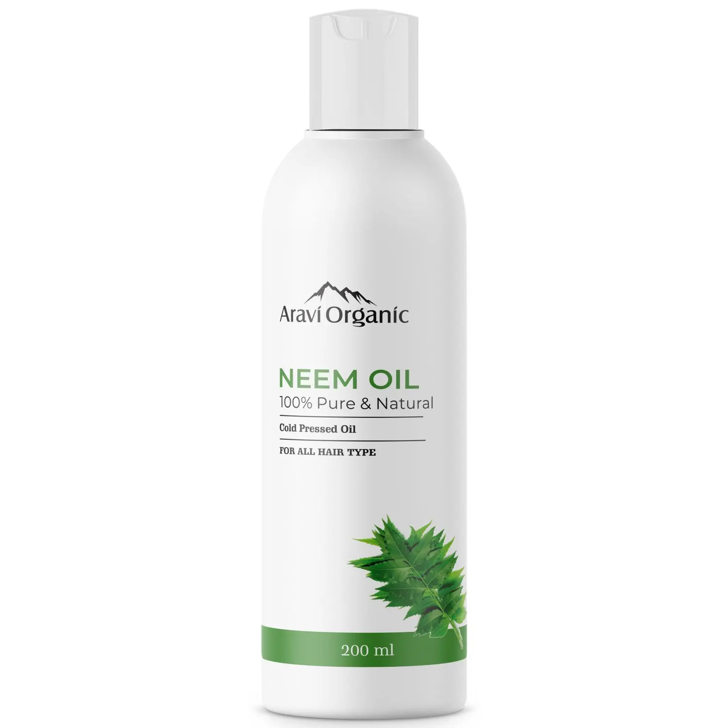 Aravi Organic 100 % Pure Cold Pressed Neem Oil for Face, Hair and Skin