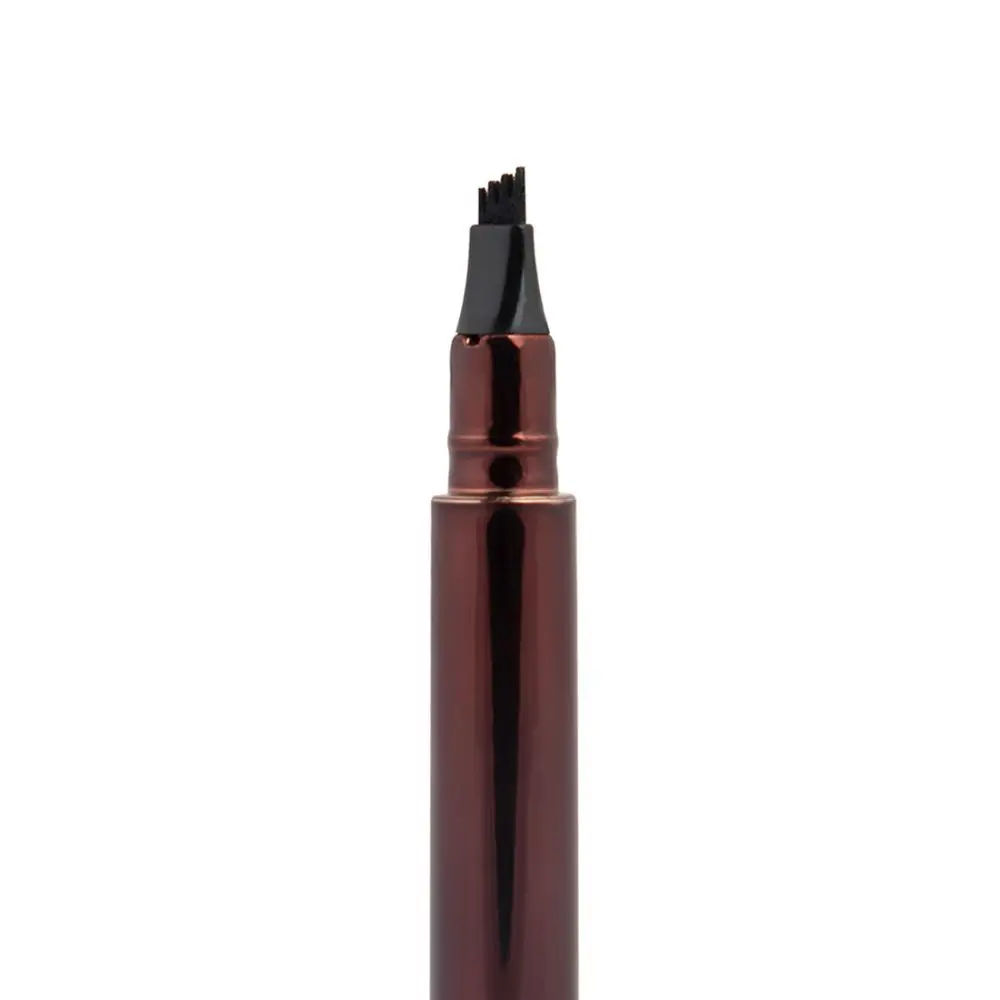 Charmacy Milano Ultra-Thin Stroke Eyebrow Pen (Black) - 0.6 ml, Waterproof, SmudgeProof, Natural Brows, Mimics Natural Hair, Defined Hair Stroke, Micro Precision, Long Lasting, Easy to Use, Vegan, Cruelty Free