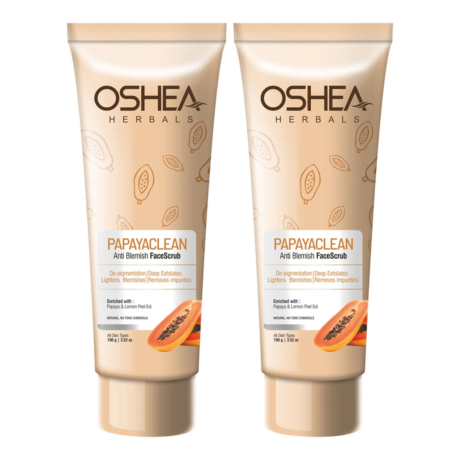 OSHEA HERBALS Papayaclean Scrub(Pack of 2 )