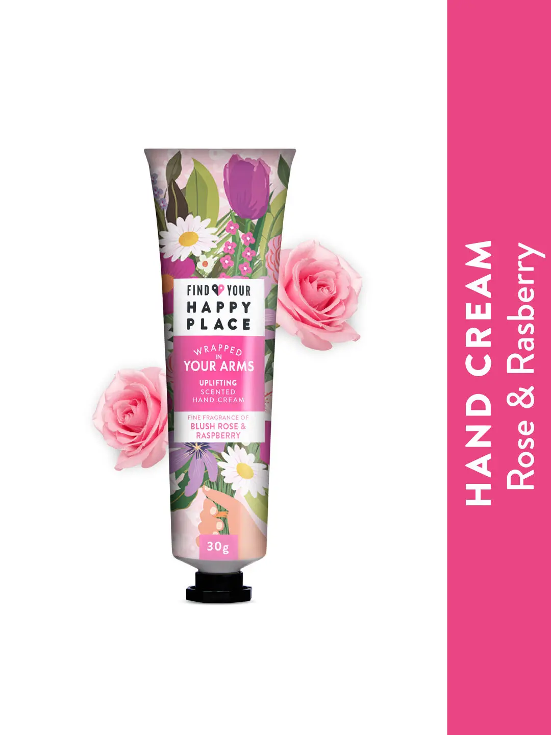 Find Your Happy Place - Wrapped In Your Arms Scented Hand Cream Blush Rose & Raspberry 30g