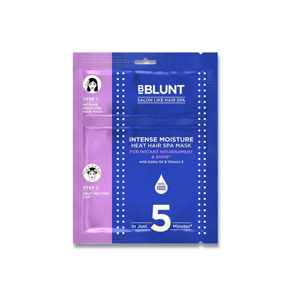 BBLUNT Intense Moisture Heat Hair Spa Mask with Jojoba Oil & Vitamin E - 70 gm