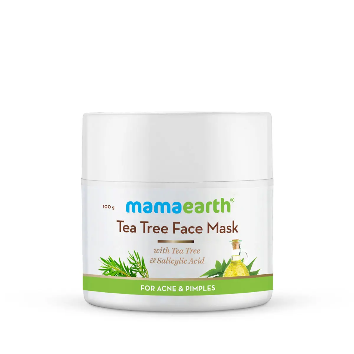 Mamaearth Tea Tree Face Mask for Acne, with Tea Tree & Salicylic Acid for Acne & Pimples (100 g)