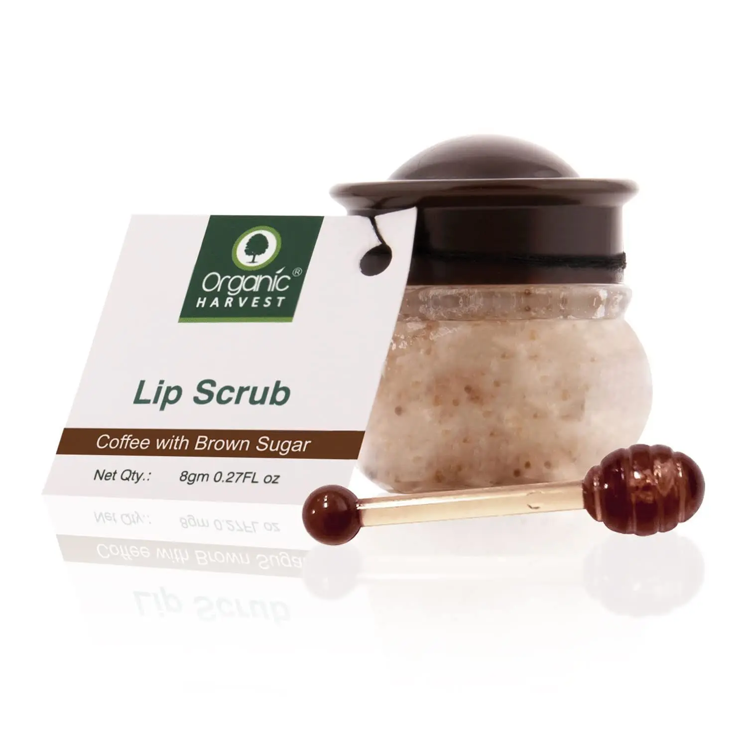 Organic Harvest Lip Scrub with Coffee Extracts, For Lightening & Brightening Dull Lips, Infused with Natural Products to Repair Dark, and Damaged Lips, Best for Men & Women, 100% Organic (8 g)