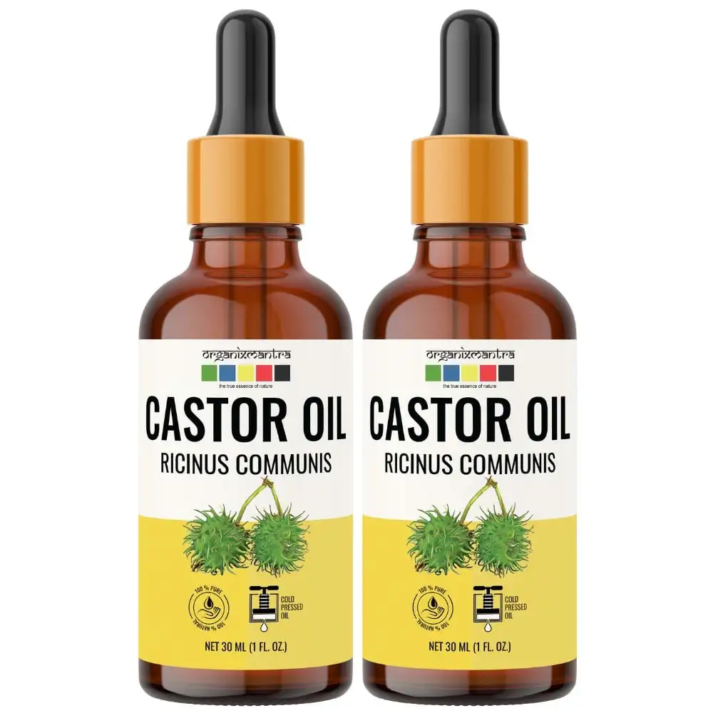 Organix Mantra Castor Oil,  30 ml  Cold Pressed Oil (Pack of 2)