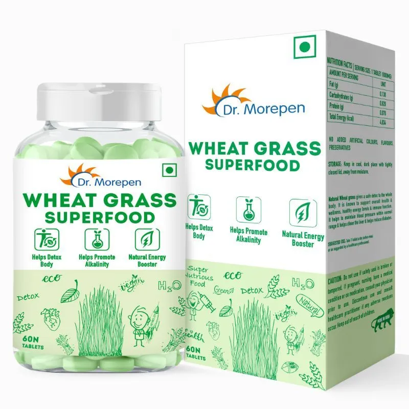 Dr. Morepen Wheat Grass Superfood Tablets 1000mg