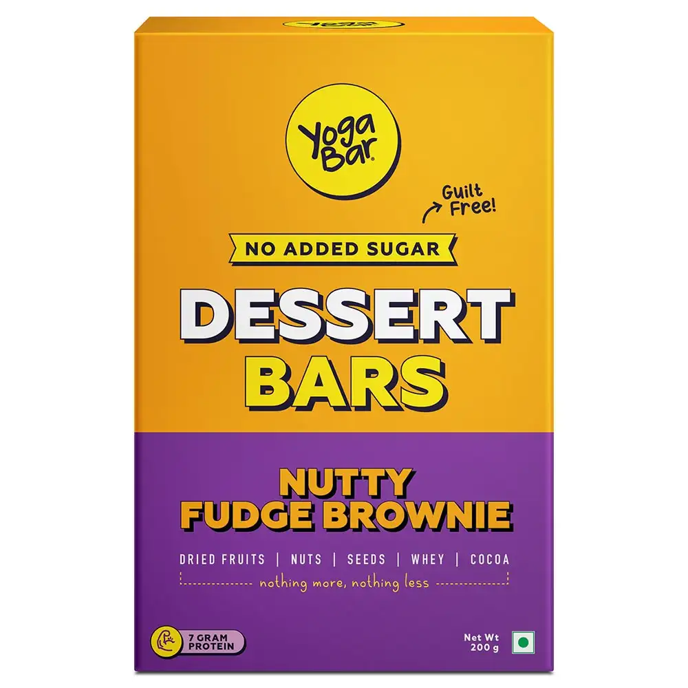 Yogabar Dessert Bar,  5 bar(s)  Nutty Fudge Brownie