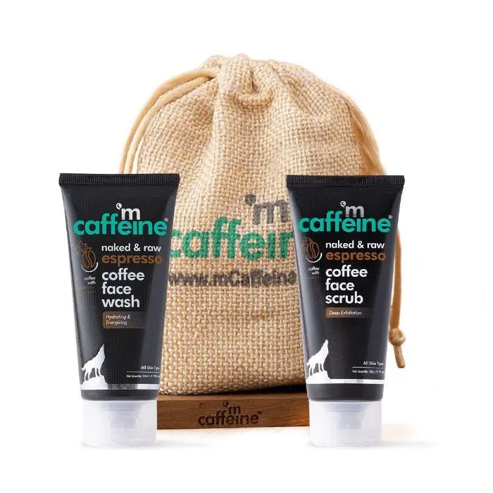 mCaffeine Mini Espresso Coffee Face Wash & Scrub Duo