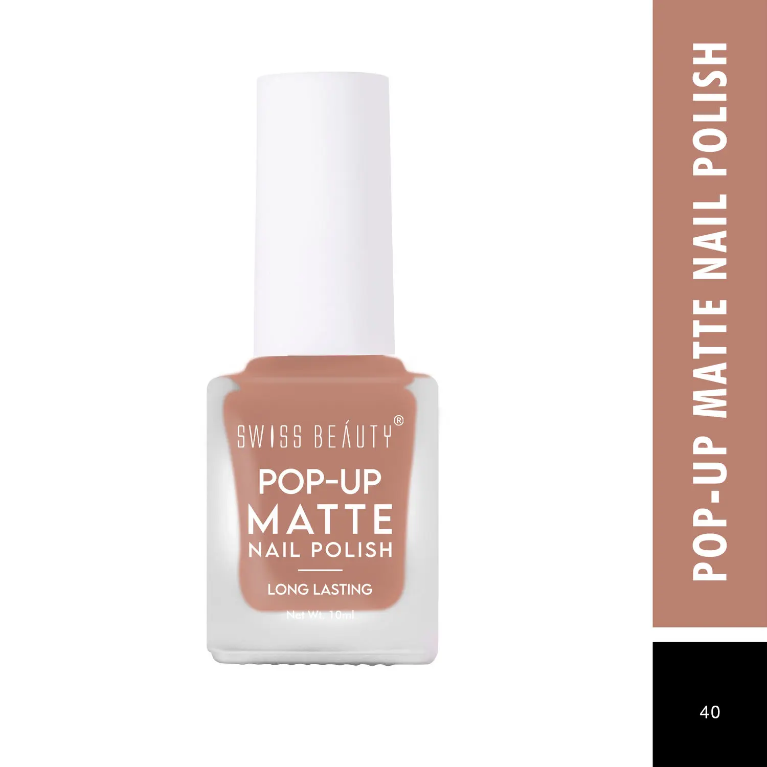 Swiss Beauty POP-UP Matte Nail Polish 40 Brown (10 ml)