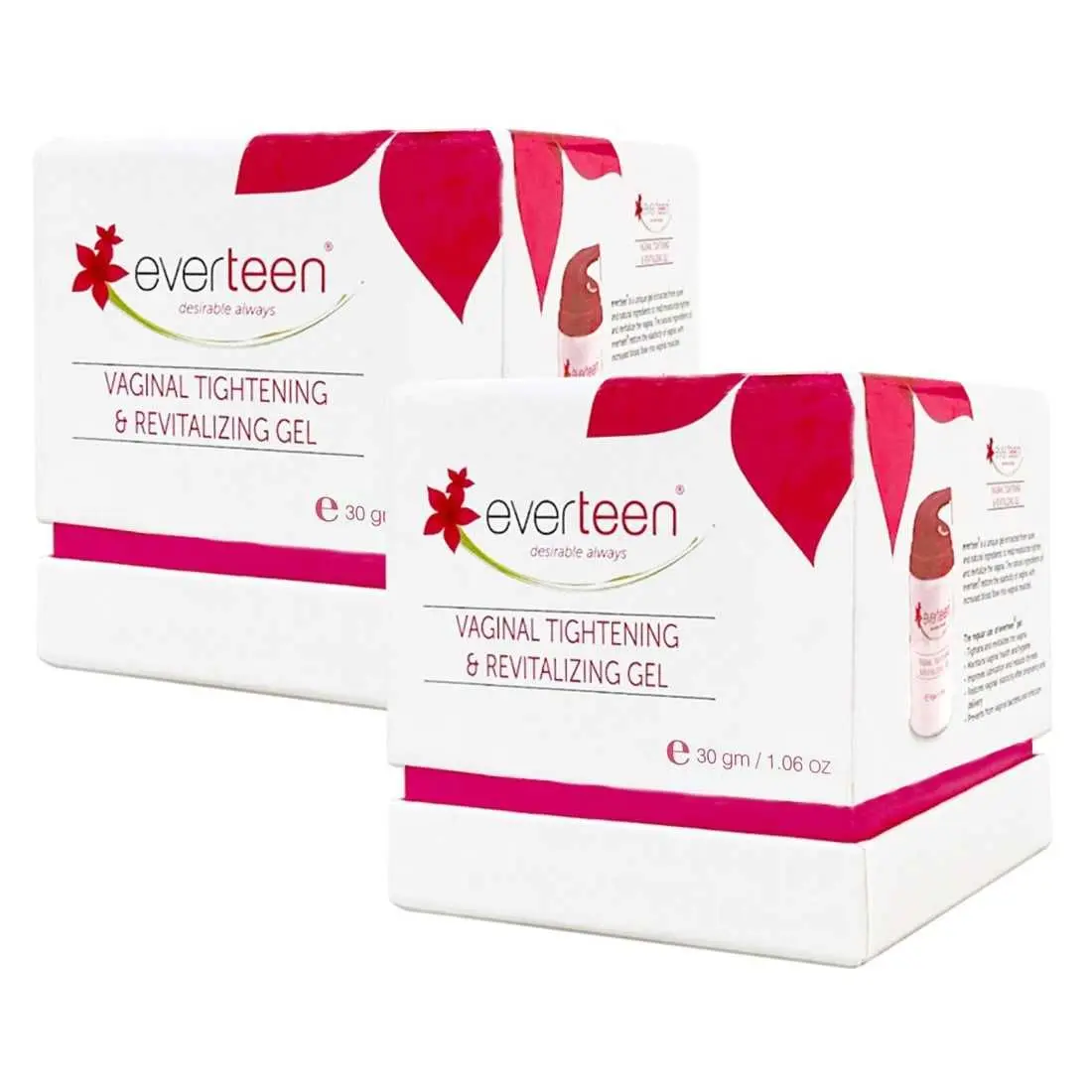 everteen Vaginal Tightening & Revitalizing Gel for Women - 2 Small Packs (30g each)