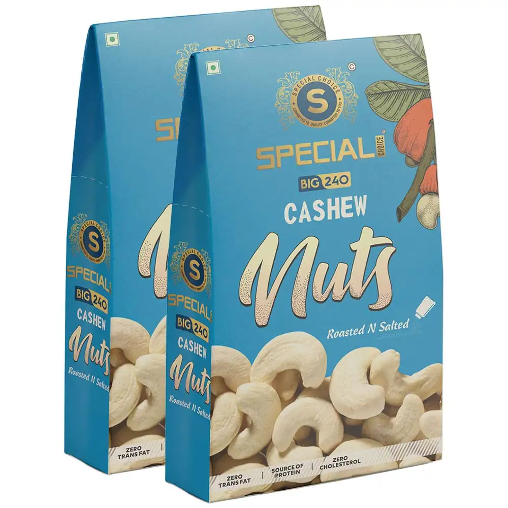 Special Choice Cashew Nuts (Big 240),  Roasted & Salted (Pack of 2)  250 g