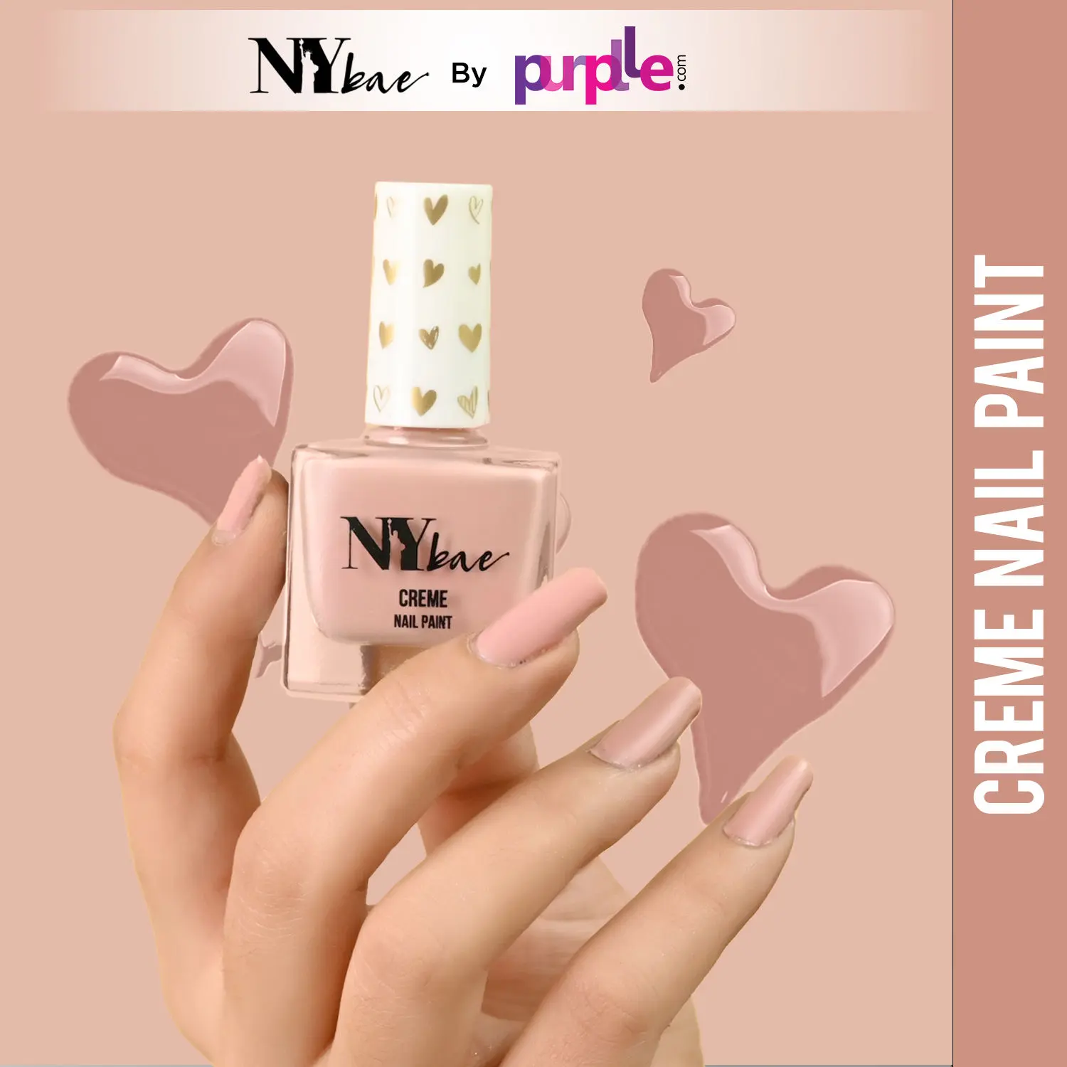 NY Bae Creme Nail Paint - Warm Beige 31 (10 ml) | Nude | Rich Pigment | Chip-proof | Full Coverage | Travel Friendly | Vegan