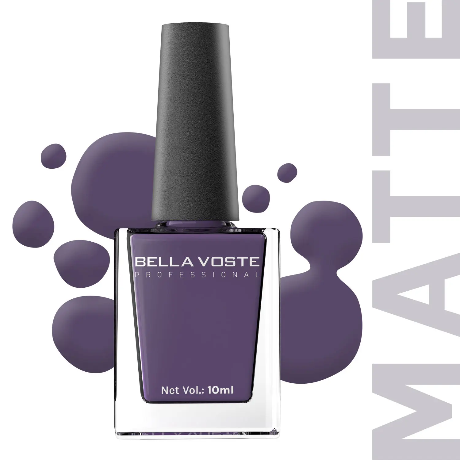 Bella Voste MATTE Nail Polish| Quick Drying Formula| Cruelty Free| Paraben Free & No Harmful Chemicals| Vegan | Lasts for 7 Days & more|Chip Resistant | DEEP MATT Formula with Smooth & Easy Application | Shade no-M04