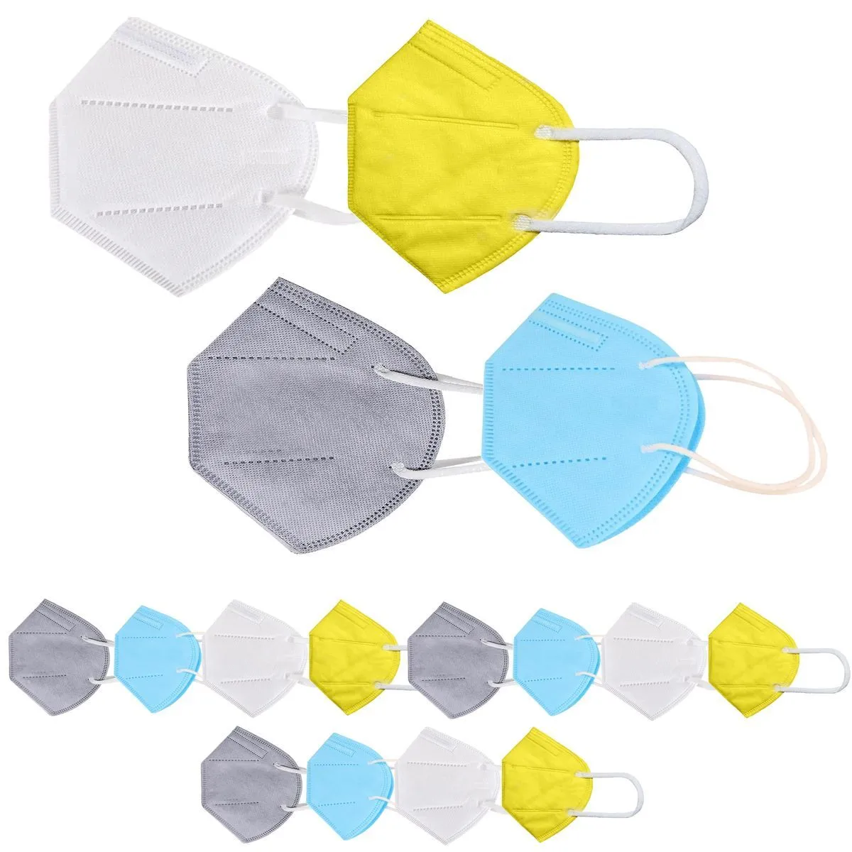 Fabula Pack of 16 Kn95/N95 Anti-Pollution Reusable 5-Layer Mask