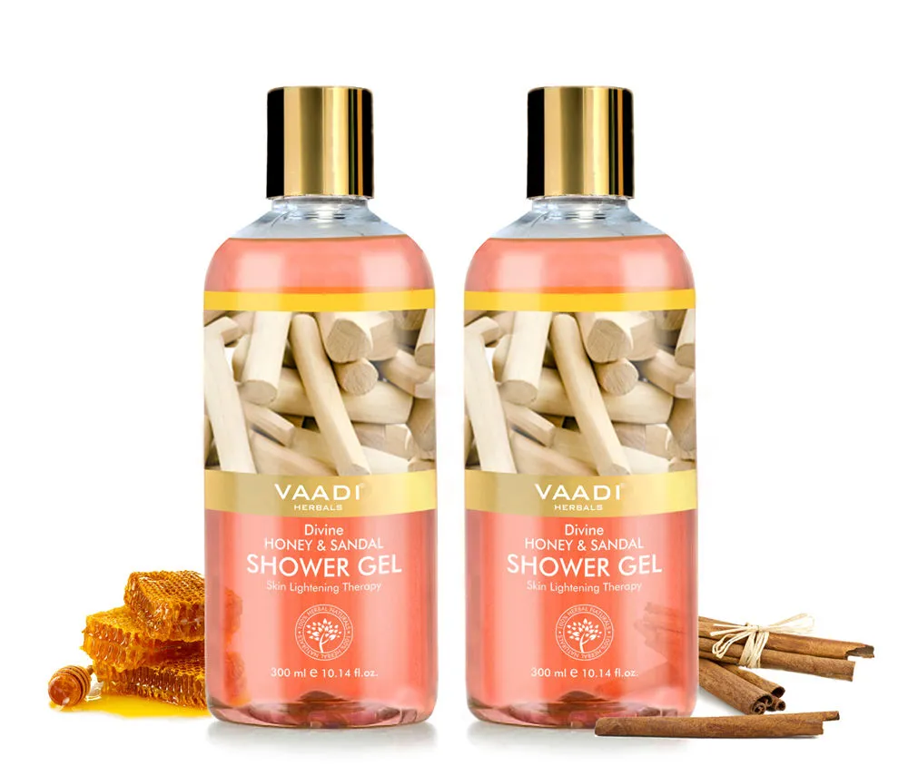 Vaadi Herbals Divine Honey & Sandal Shower Gel (Pack of 2)