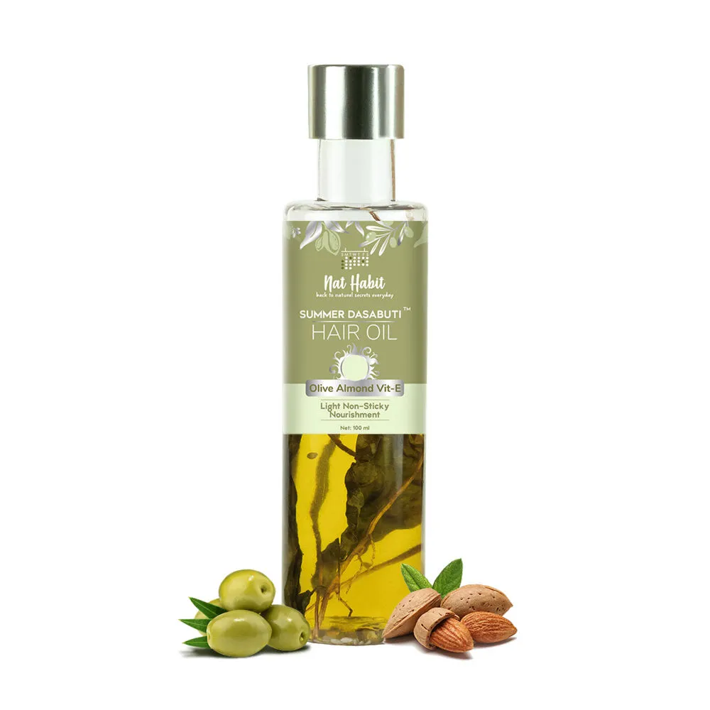 Nat Habit Summer Dasabuti Hair Oil Olive Almond Vit-E