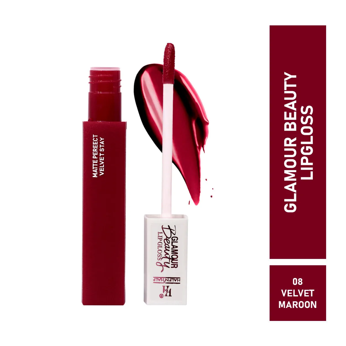 Half N Half Rich Glamour Beauty Lipgloss - Velvet Maroon