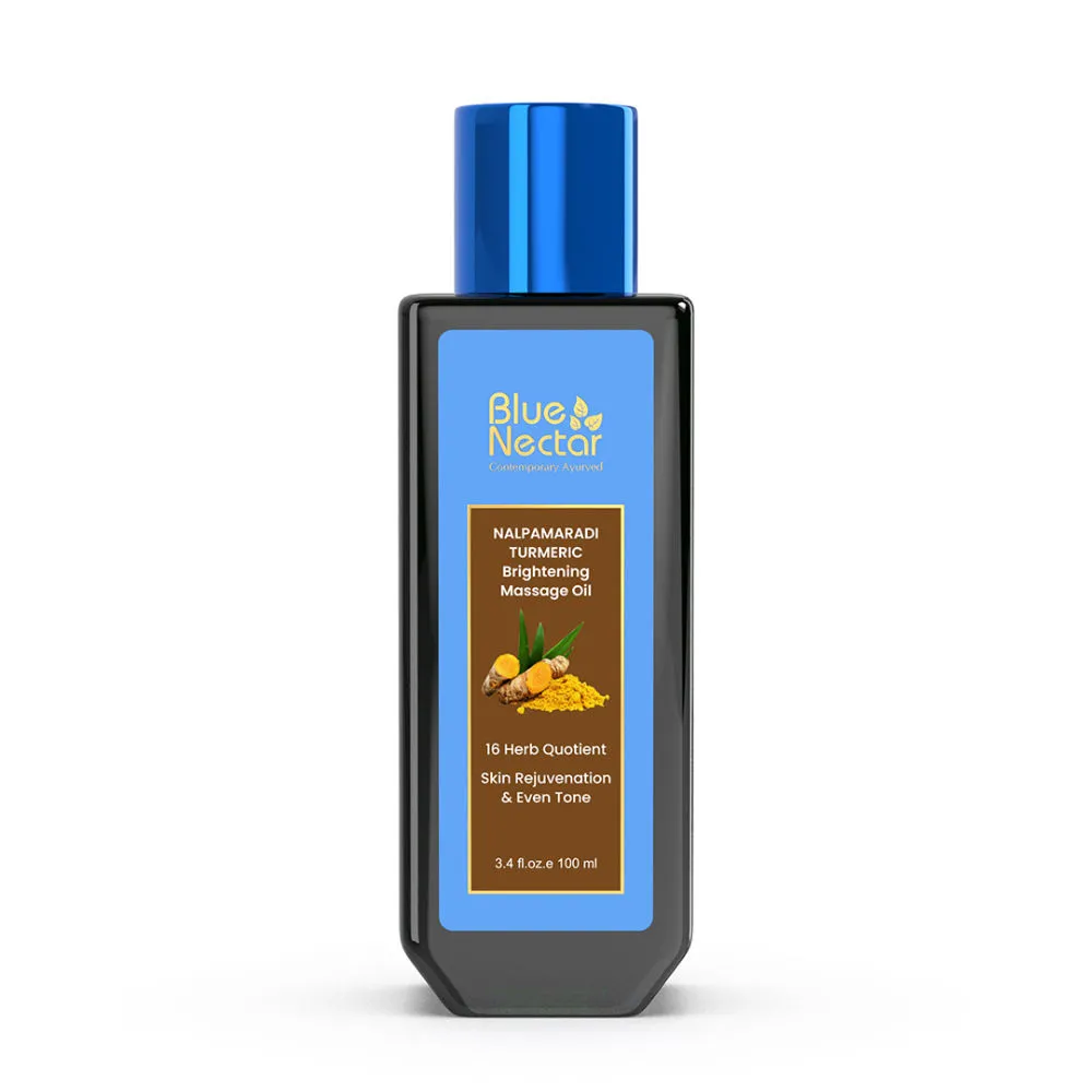 Blue Nectar Nalpamaradi Thailam Skin Brightening Body Oil with Red Sandalwood & Turmeric