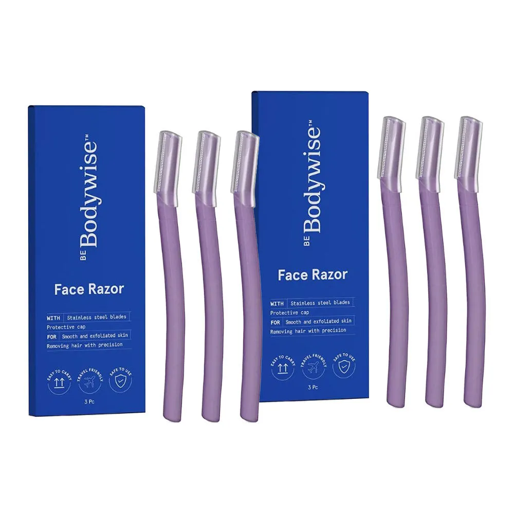 Be Bodywise Reusable Face Razor For Women - Pack Of 6