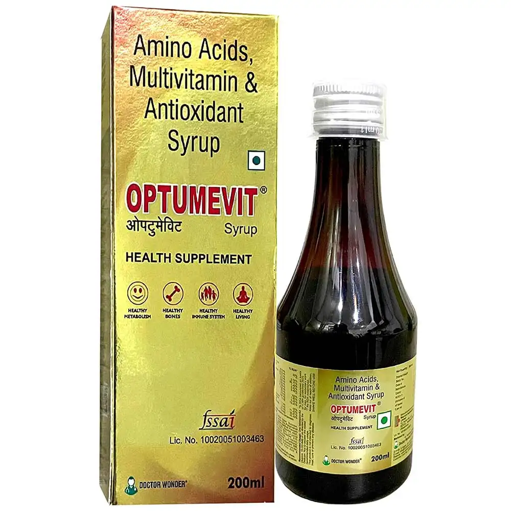 Dr Wonder OPTUMEVIT Multivitamin & Antioxidant Syrup,  200 ml  Chocolate & Mix Fruit