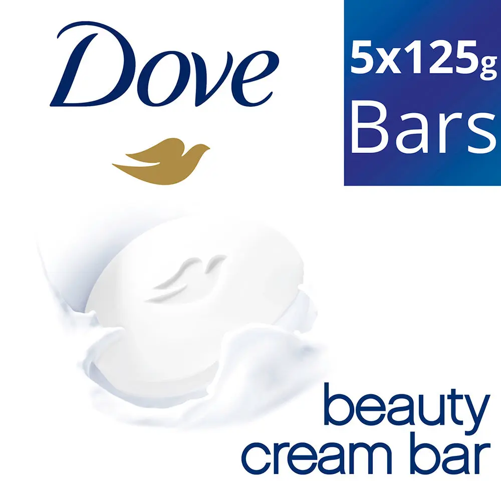 Dove Cream Beauty Bar - Soft, Smooth, Moisturised Skin, 125 g (Buy 4 Get 1 Free)