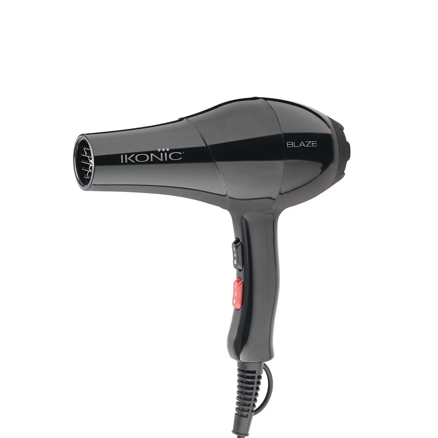 Ikonic Dryer - Blaze | Black | Fiber Plastic | Corded Electric | Hair Type - Frizzy | Heating Temperature