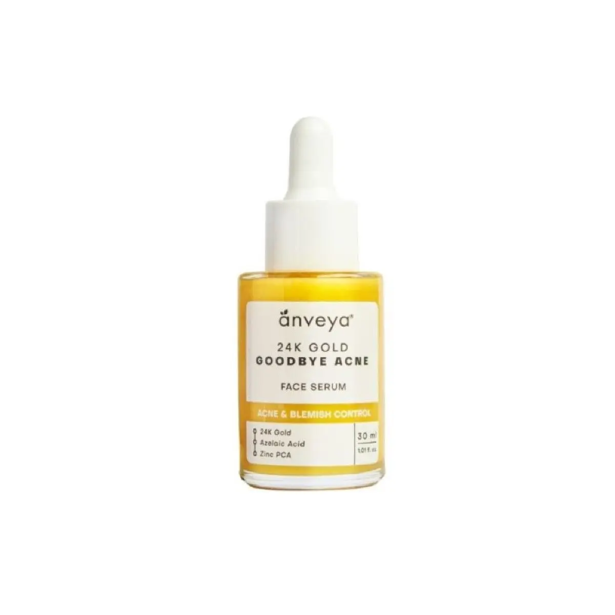 Anveya Goodbye Acne Serum With Niacinamide, Azelaic Acid & Hyaluronic Acid, 30ml