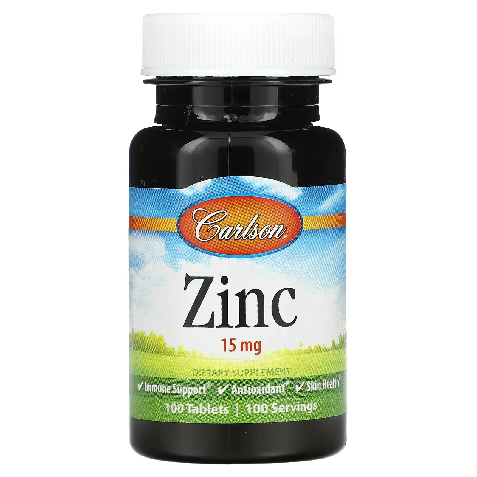 Zinc, 15 mg, 100 Tablets