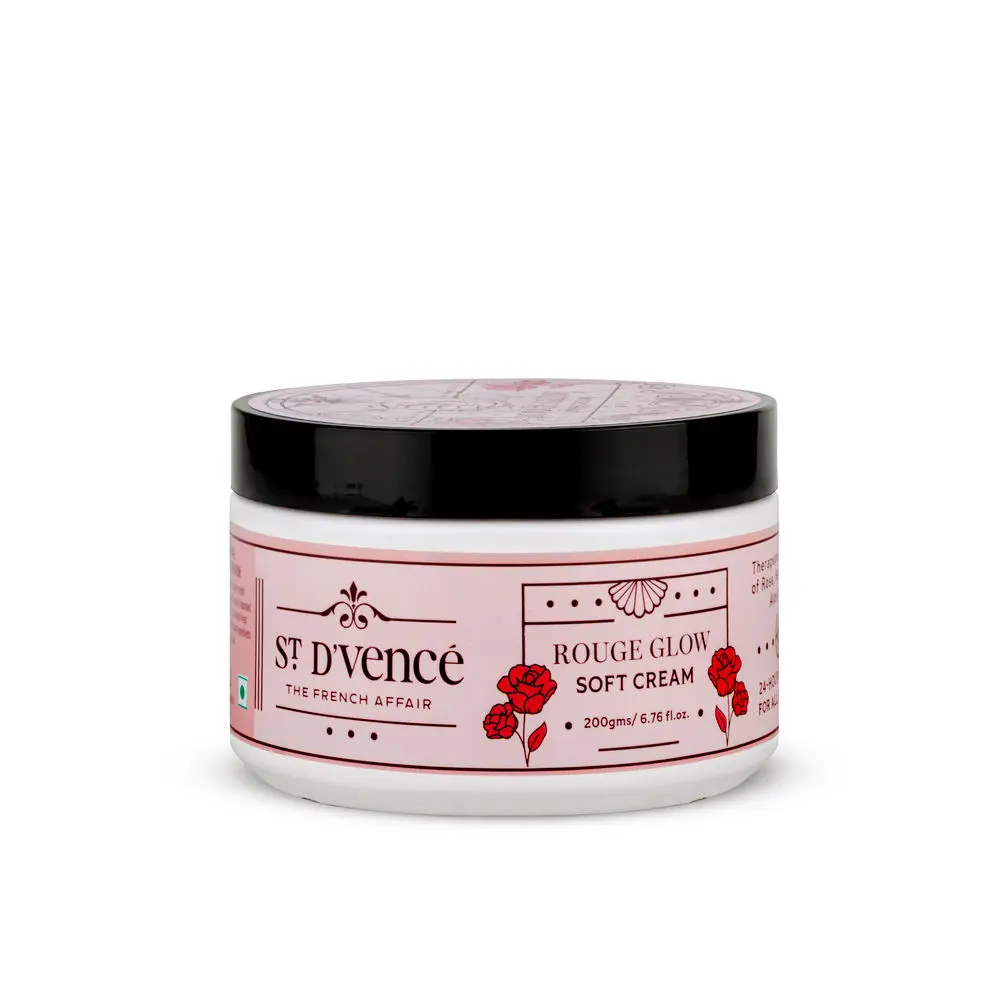 St. D'vence Rouge Glow Soft Cream- 24hr of Intense Moisturization | Non Greasy | Lightweight | Paraben & Mineral Oil Free