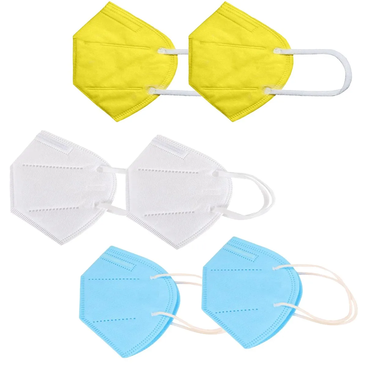 Fabula Pack of 6 Kn95/N95 Anti-Pollution Reusable 5-Layer Mask