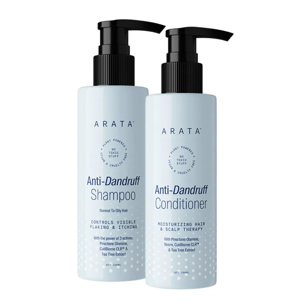 Arata Dandruff Detox Duo For Normal To Oily Hair - Shampoo + Conditioner