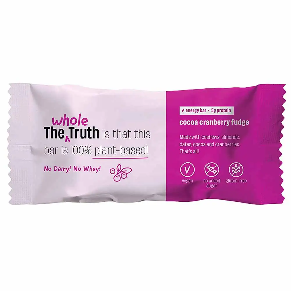 The Whole Truth Vegan Energy Bars,  6 bar(s)  Cocoa Cranberry Fudge