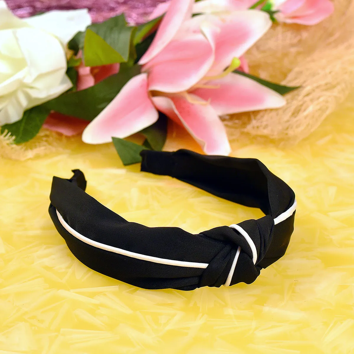 YoungWildFree Black Simple Black Stylish Hairband For Women