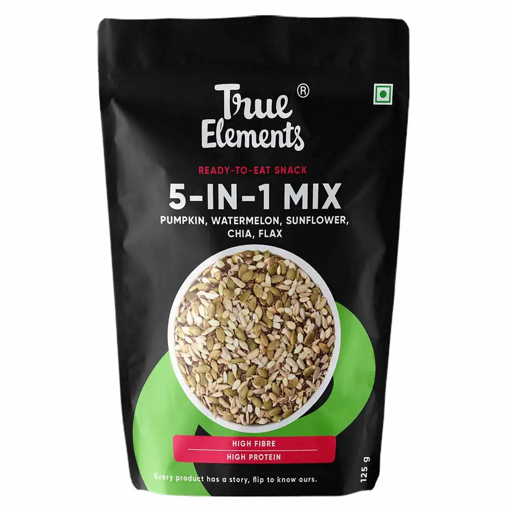 True Elements 5 In 1 Super Seeds Mix,  Unflavoured  0.125 kg