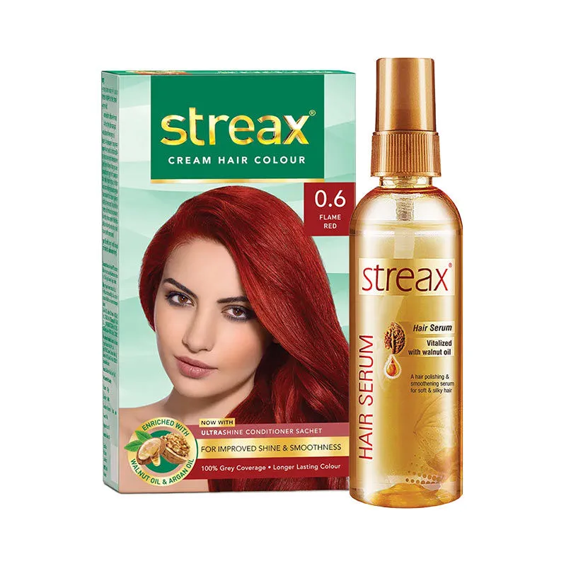 Streax Reg Colour Flame Red + Walnut Serum