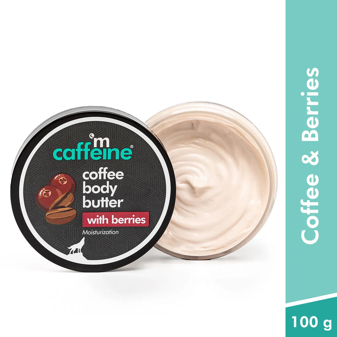 MCaffeine Coffee & Berries Body Butter with Shea Butter - Deeply Moisturizes & Nourishes Dry Skin