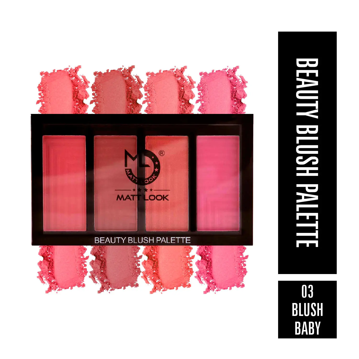 Matt look Beauty Blush Palette, Face Makeup, Blush Baby 03 (20gm)