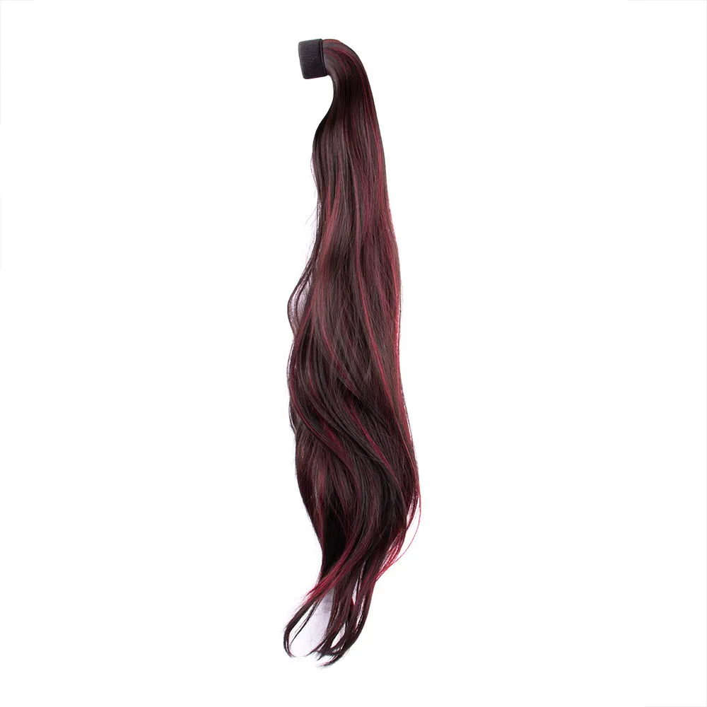 Streak Street Staright Burgundy Ponytail