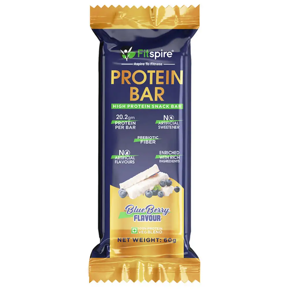 Fitspire Protein Bar,  1 bar(s)  Blueberry