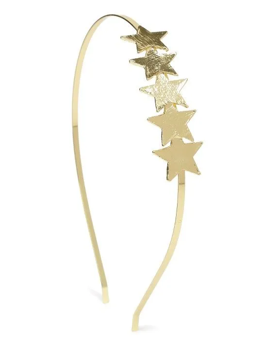 Toniq Gold-Toned Hairband With Star-Shaped Detail