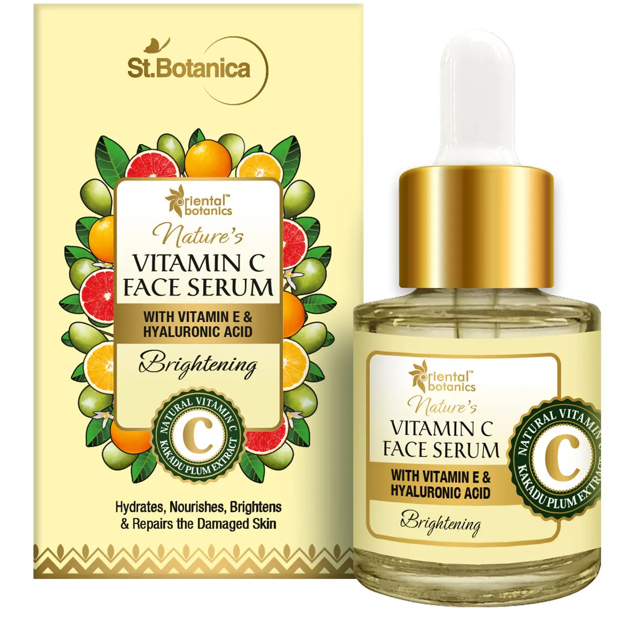 Oriental Botanics Nature's Vitamin C Brightening Face Serum With Vitamin E And Hyaluronic Acid - With Kakadu Plum (20 ml)