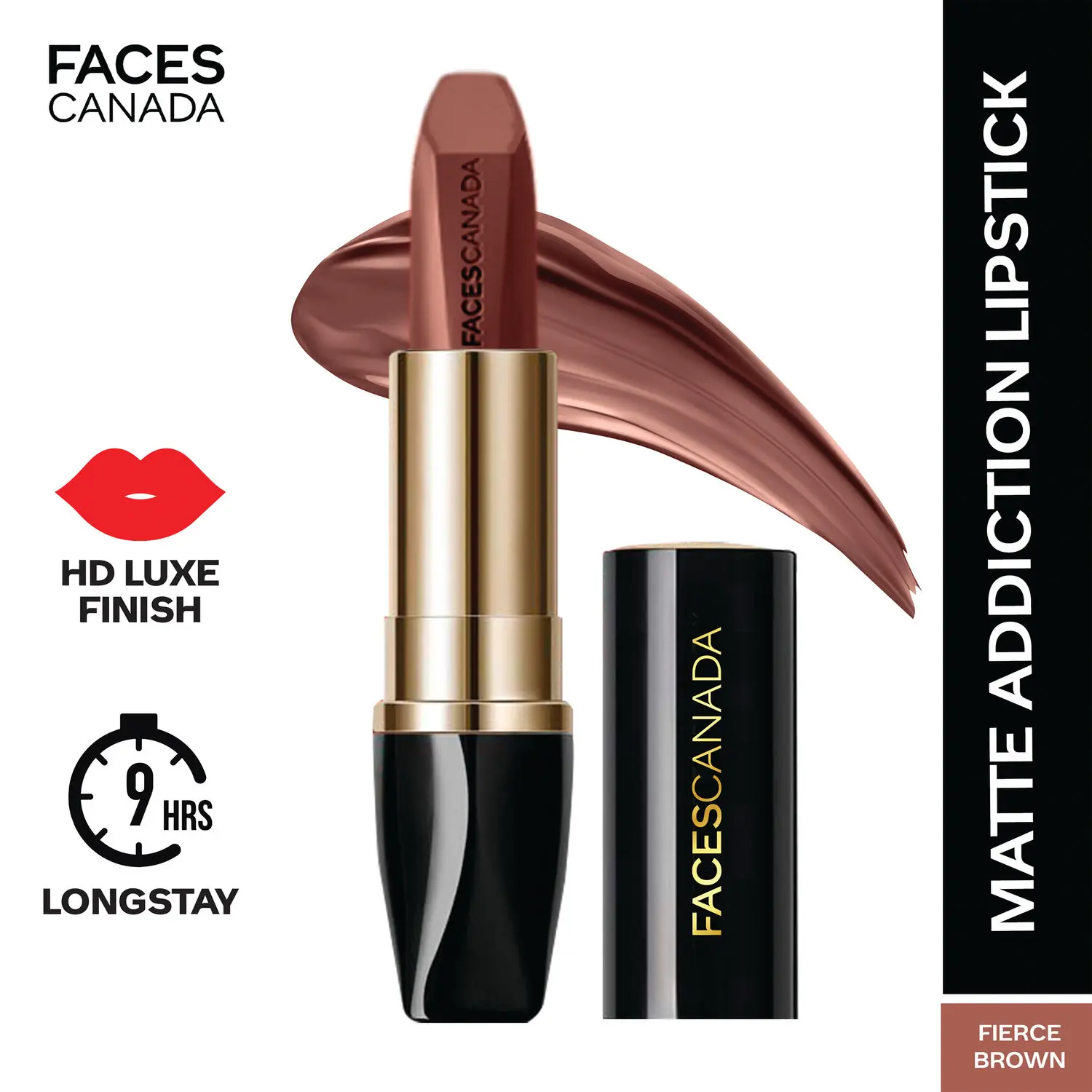 Faces Canada Matte Addiction Lipstick Fierce Brown 10 3.7g